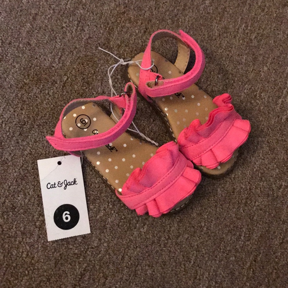 Cat & Jack 6C pink sandals